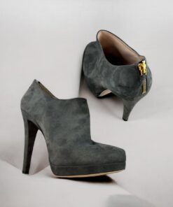 Size 40.5 | Miu Miu Suede Booties in Gray