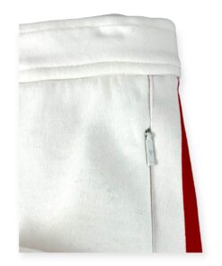 Moncler Striped Knit Joggers in White & Red Small 11