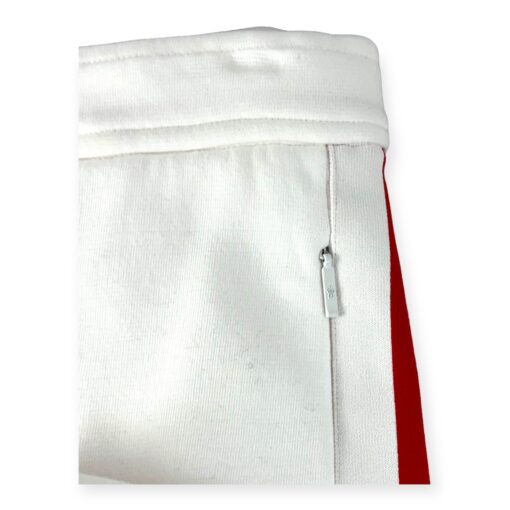 Moncler Striped Knit Joggers in White & Red Small 5
