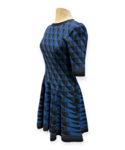Oscar De La Renta Knit Geo Dress in Blue Size 6 8