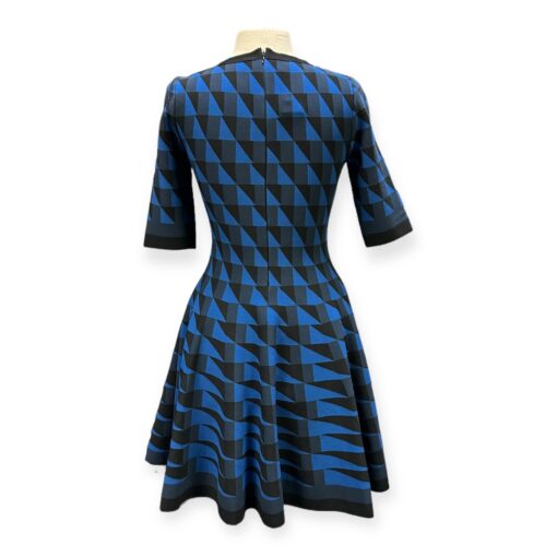 Oscar De La Renta Knit Geo Dress in Blue Size 6 3