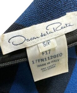 Oscar De La Renta Knit Geo Dress in Blue Size 6 11