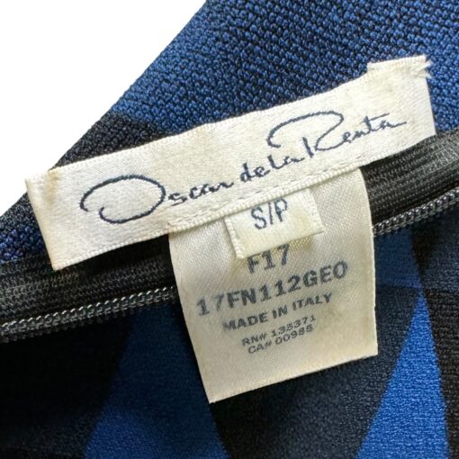 Oscar De La Renta Knit Geo Dress in Blue Size 6 5
