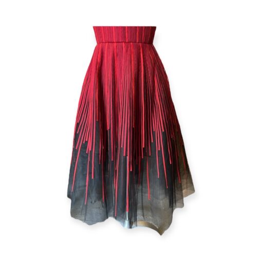 Oscar De La Renta Ribbon Cocktail Dress in Red Size 6 3