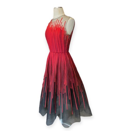 Oscar De La Renta Ribbon Cocktail Dress in Red Size 6 4
