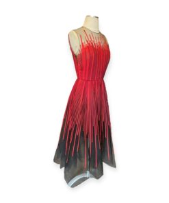 Oscar De La Renta Ribbon Cocktail Dress in Red Size 6 12