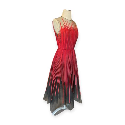 Oscar De La Renta Ribbon Cocktail Dress in Red Size 6 5