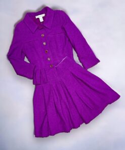 Size 6 | Oscar De La Renta Jacket + Skirt in Magenta
