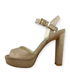 Stuart Weitzman Glitter Sandals in Gold Size 8.5 7