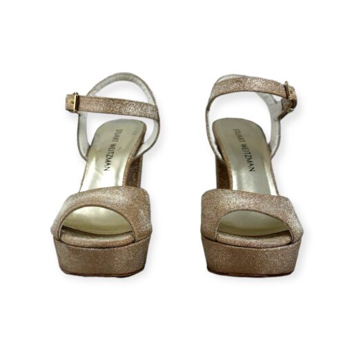 Stuart Weitzman Glitter Sandals in Gold Size 8.5 3