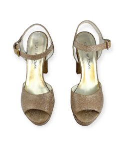 Stuart Weitzman Glitter Sandals in Gold Size 8.5 9