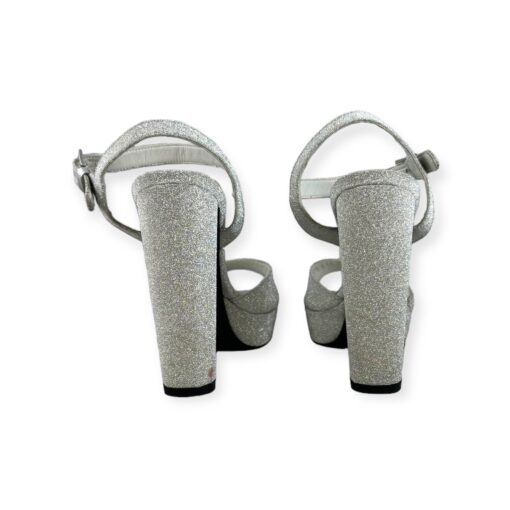 Stuart Weitzman Glitter Sandals in Silver | Size 8.5 5