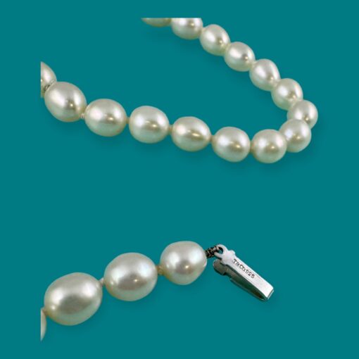 Tiffany & Co Twist Pearl Necklace 925 5