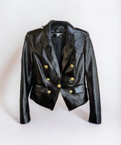 Size 2 | Veronica Beard Patent Jacket in Black