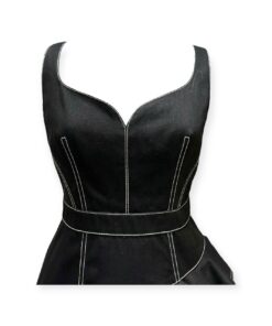 Alexander McQueen Denim Ruffle Dress in Black | Size 46 9