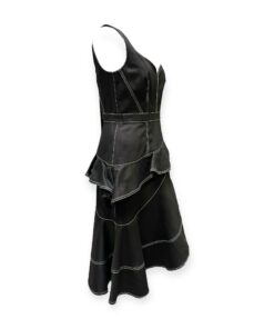 Alexander McQueen Denim Ruffle Dress in Black | Size 46 12