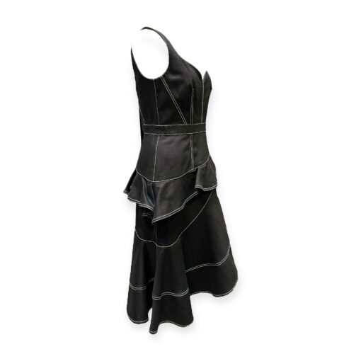 Alexander McQueen Denim Ruffle Dress in Black | Size 46 5