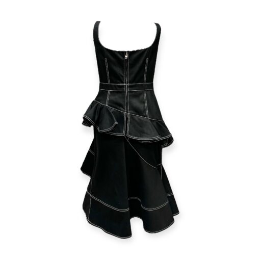Alexander McQueen Denim Ruffle Dress in Black | Size 46 6
