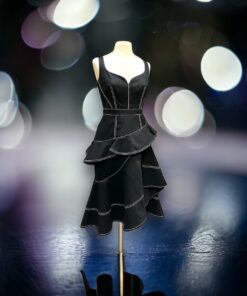 Alexander McQueen Denim Ruffle Dress | Size 46