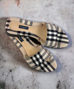 Burberry Check Slide Sandals Archive Beige | Size 38