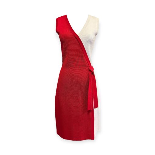 Carolina Herrera Knit Dress in Red & White | Size Small 1