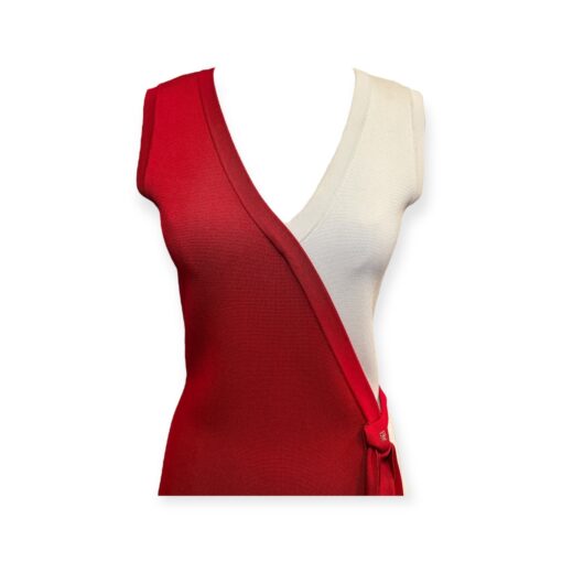 Carolina Herrera Knit Dress in Red & White | Size Small 2