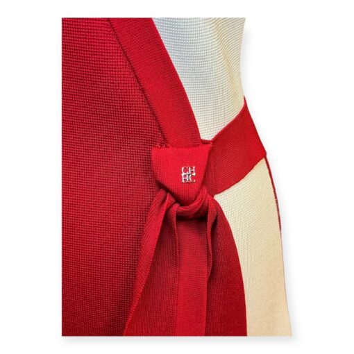 Carolina Herrera Knit Dress in Red & White | Size Small 3