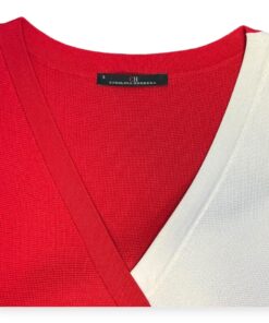 Carolina Herrera Knit Dress in Red & White | Size Small 16