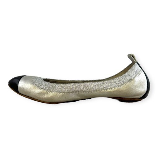 Chanel Cap Toe Flats in Silver & Black | Size 39.5 2