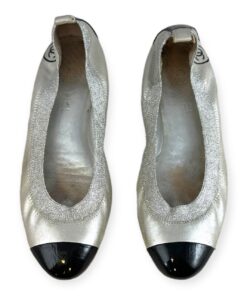 Chanel Cap Toe Flats in Silver & Black | Size 39.5 10