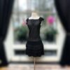 Chanel Deco Ruffle Dress in Black | Size 38