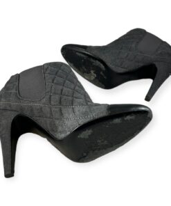 Chanel Quilted Cap Toe Booties in Gray | Size 41.5 12