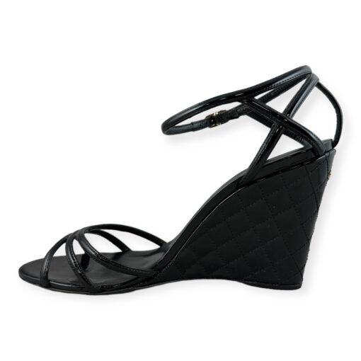 Chanel Quilted Wedge Sandals in Black | Size 41 1