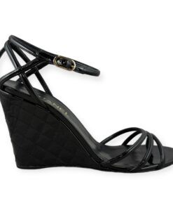 Chanel Quilted Wedge Sandals in Black | Size 41 8