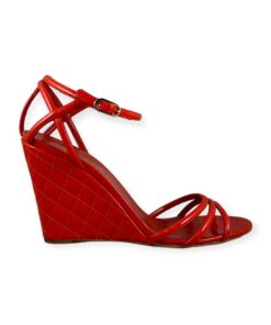 Chanel Quilted Wedge Sandals in Coral | Size 40.5 8