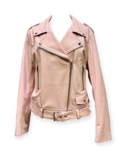 Escada Leather Moto Jacket in Pink | Size Large 9