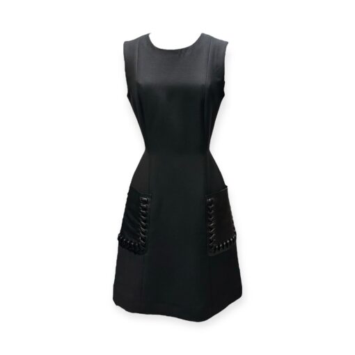 Fendi Leather Pocket Dress in Black | Size 38 1