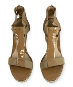 Fendi Patent Espadrille Sandals in Nude | Size 40.5 10