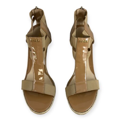 Fendi Patent Espadrille Sandals in Nude | Size 40.5 4