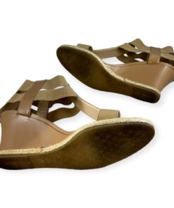 Fendi Patent Espadrille Sandals in Nude | Size 40.5 12