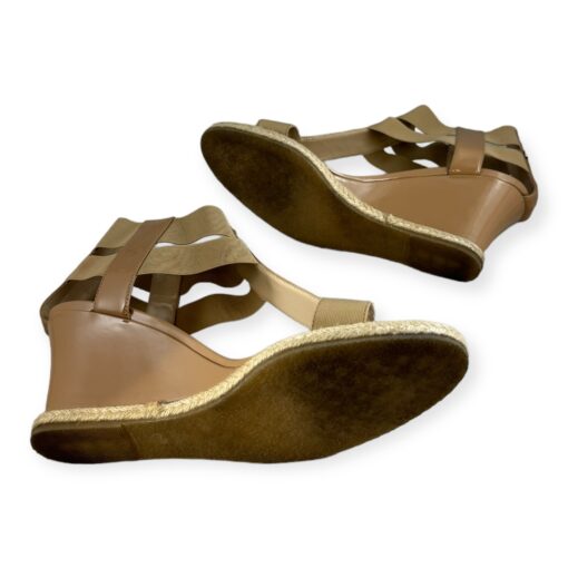 Fendi Patent Espadrille Sandals in Nude | Size 40.5 6