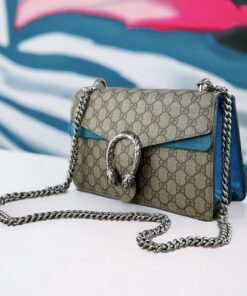 Gucci Dionysus Medium Shoulder Bag in GG Turquoise