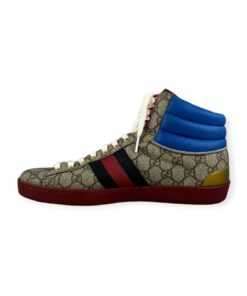 Gucci GG High Top Sneakers in Brown & Blue | Size 9.5 7