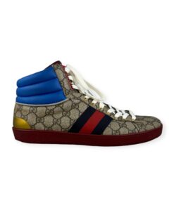 Gucci GG High Top Sneakers in Brown & Blue | Size 9.5 8