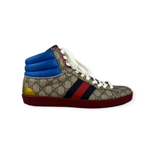 Gucci GG High Top Sneakers in Brown & Blue | Size 9.5 2