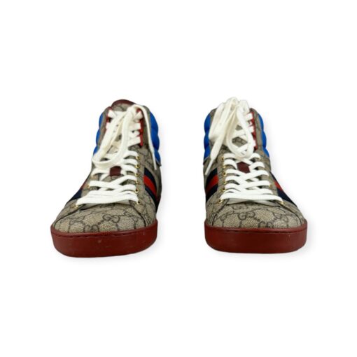 Gucci GG High Top Sneakers in Brown & Blue | Size 9.5 3
