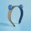 Gucci GG Headband with Ears in Brown & Blue