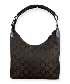 Gucci GG Nylon Hobo Bag in Dark Brown 9
