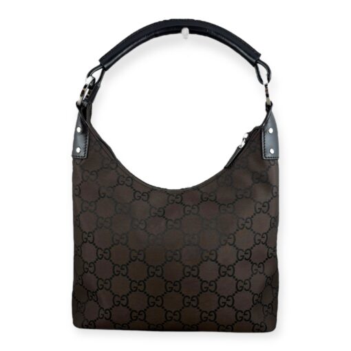 Gucci GG Nylon Hobo Bag in Dark Brown 1