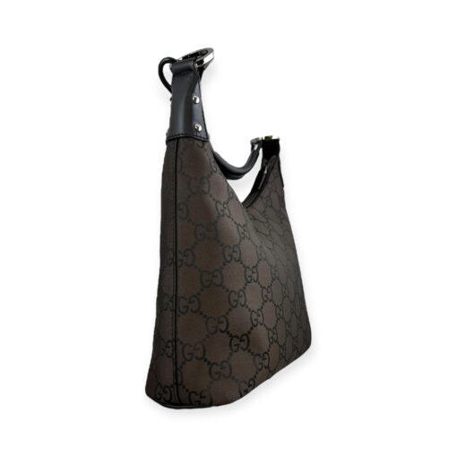 Gucci GG Nylon Hobo Bag in Dark Brown 3